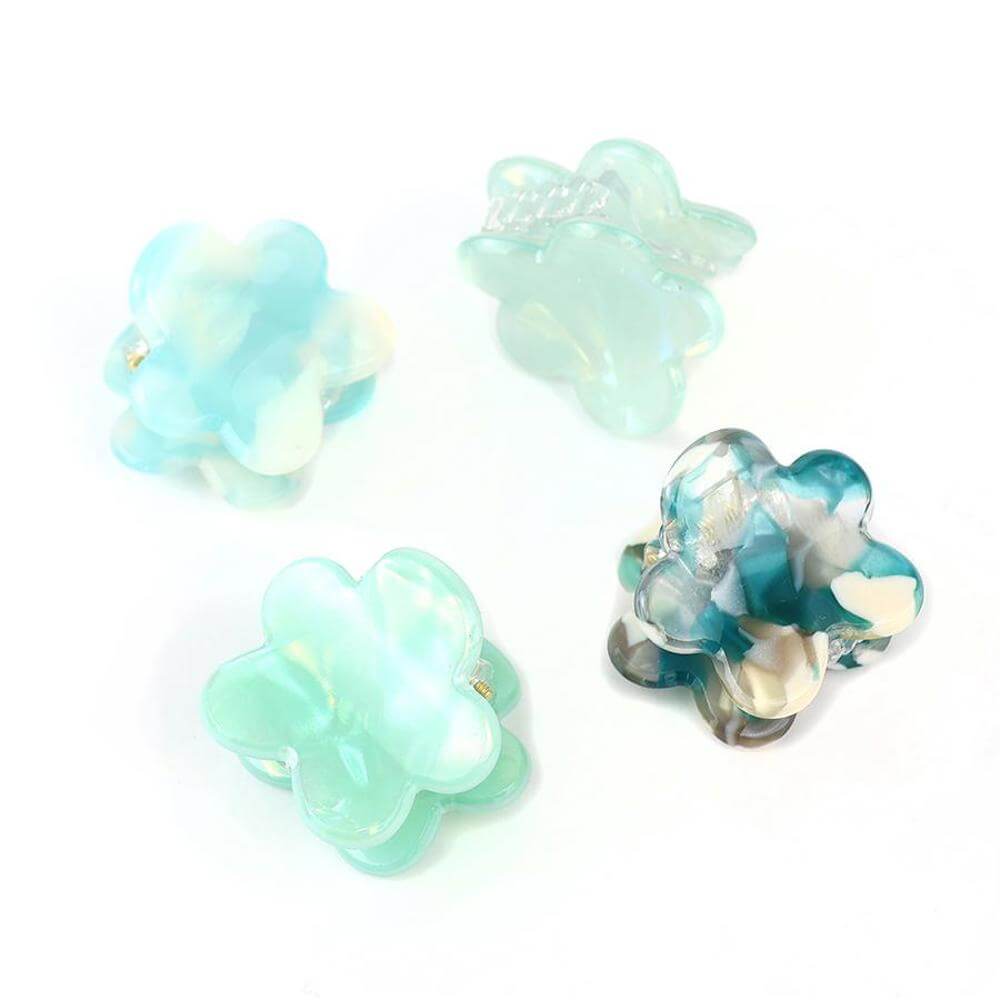 Peace of Mind Floral Hair Mini Clips 4 Pack